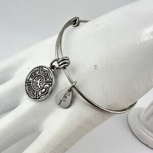 Bella Ryann Firefighter Fire Department Charm Silver Tone Bangle 7” Bracelet